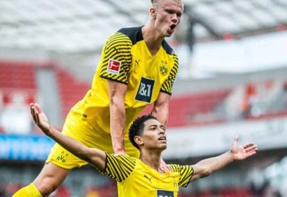 Erling Haaland e Jude Bellingham levam a amizade dos tempos de Borussia Dortmund para as quartas de final da Copa do Mundo -  (crédito: Lukas Schulze/Bundesliga) -Erling Haaland e Jude Bellingham levam a amizade dos tempos de Borussia Dortmund para as quartas de final da Copa do Mundo -  (crédito: Lukas Schulze/Bundesliga)