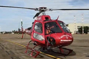 helicóptero leva coração para transplante no HFA -  (crédito: Divulgação CBMDF)
