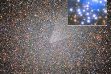 Astrônomos descobriram o primeiro buraco negro de massa estelar em Ômega Centauri, que possui uma estrela companheira visível, mostrada em detalhes - (crédito: Reprodução/NASA ) Astrônomos descobriram o primeiro buraco negro de massa estelar em Ômega Centauri, que possui uma estrela companheira visível, mostrada em detalhes - (crédito: Reprodução/NASA )