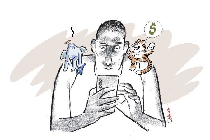 Charge 14/07. bets, endividamento - (crédito: Quinho) Charge 14/07. bets, endividamento - (crédito: Quinho)