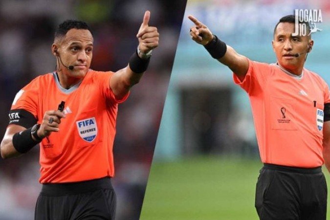 Árbitros irão atuar na semifinal da Copa - (crédito: Fotos: Julian Finney e Stuart Franklin/Getty Images) Árbitros irão atuar na semifinal da Copa - (crédito: Fotos: Julian Finney e Stuart Franklin/Getty Images)