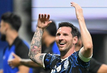 Lionel Messi jogar&aacute; a terceira final de Copa da carreira: 2014, 2022 e 2026 -  (crédito: Roberto Schmidt/AFP)