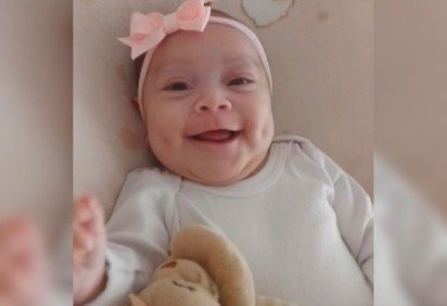 A bebê Maria Vitória foi diagnosticada com covid-19 -  (crédito: Arquivo pessoal)