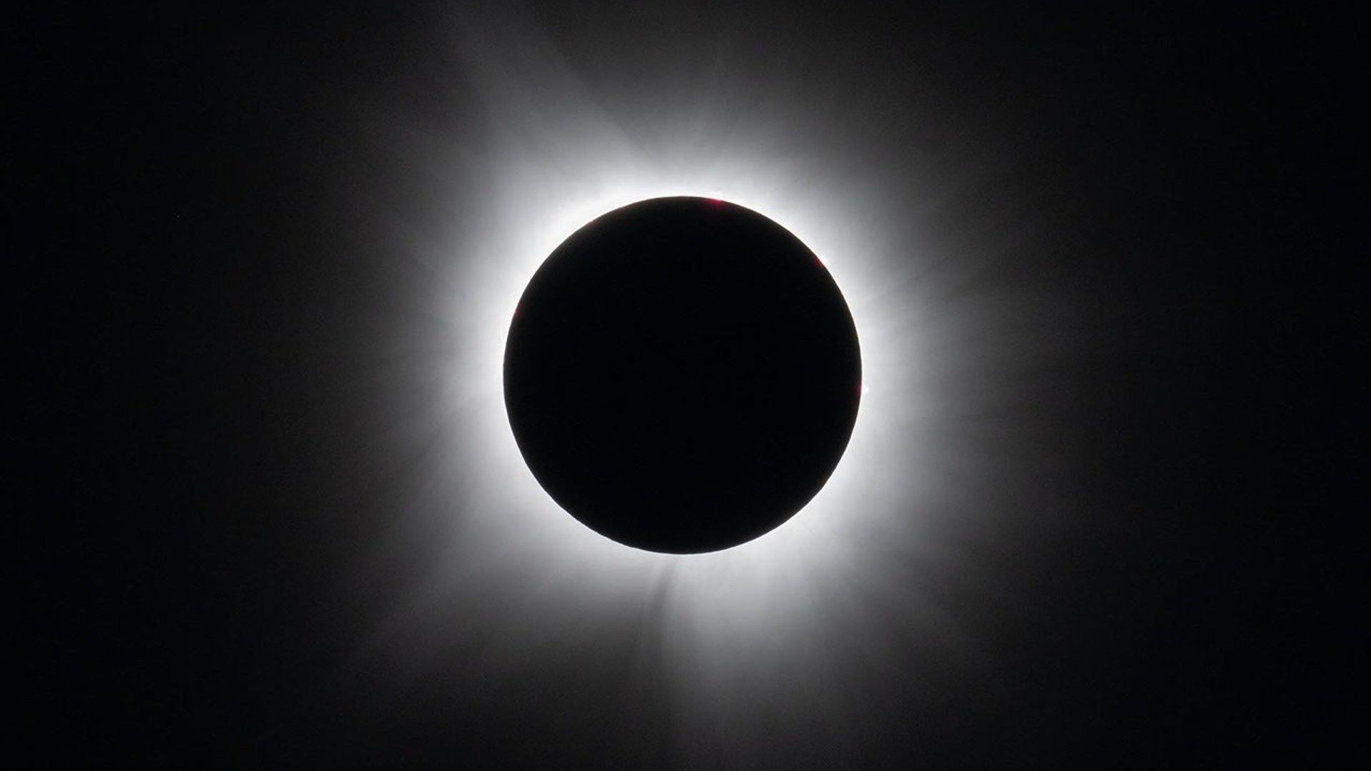 Um eclipse solar total foi observado em Dallas, Texas, em 8 de abril de 2024
- (crédito: NASA/Keegan Barber) Um eclipse solar total foi observado em Dallas, Texas, em 8 de abril de 2024
- (crédito: NASA/Keegan Barber)