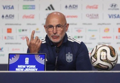 Luis de la Fuente se inspira em Vicente del Bosque para levar Espanha a mais um t&iacute;tulo mundial -  (crédito: Lars Baron/GETTY IMAGES NORTH AMERICA / Getty Images via AFP)