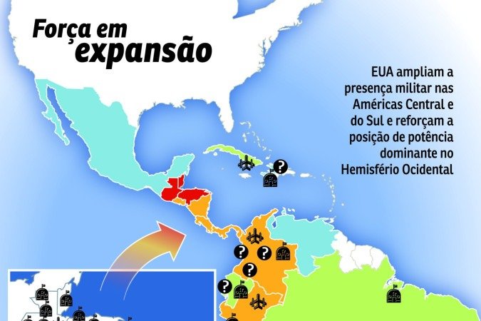 mapa Bases americanas - (crédito: Valdo Virgo) mapa Bases americanas - (crédito: Valdo Virgo)