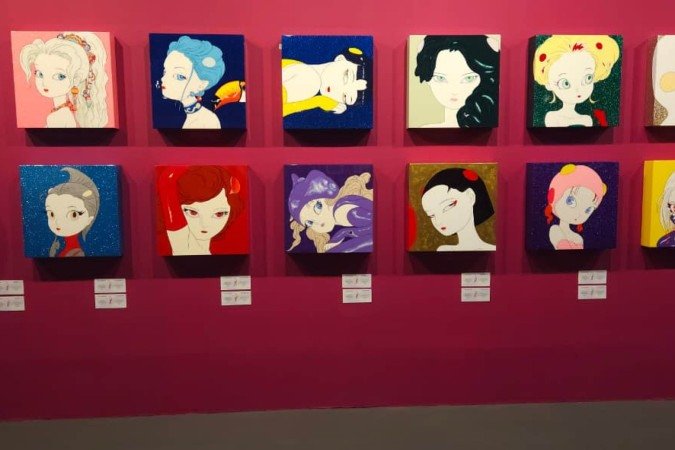 A exposição é a maior já feita no país sobre o artista, conhecido por assinar não só Final Fantasy como outras obras da DC Comics -  (crédito: João Pedro de Lara Resende)