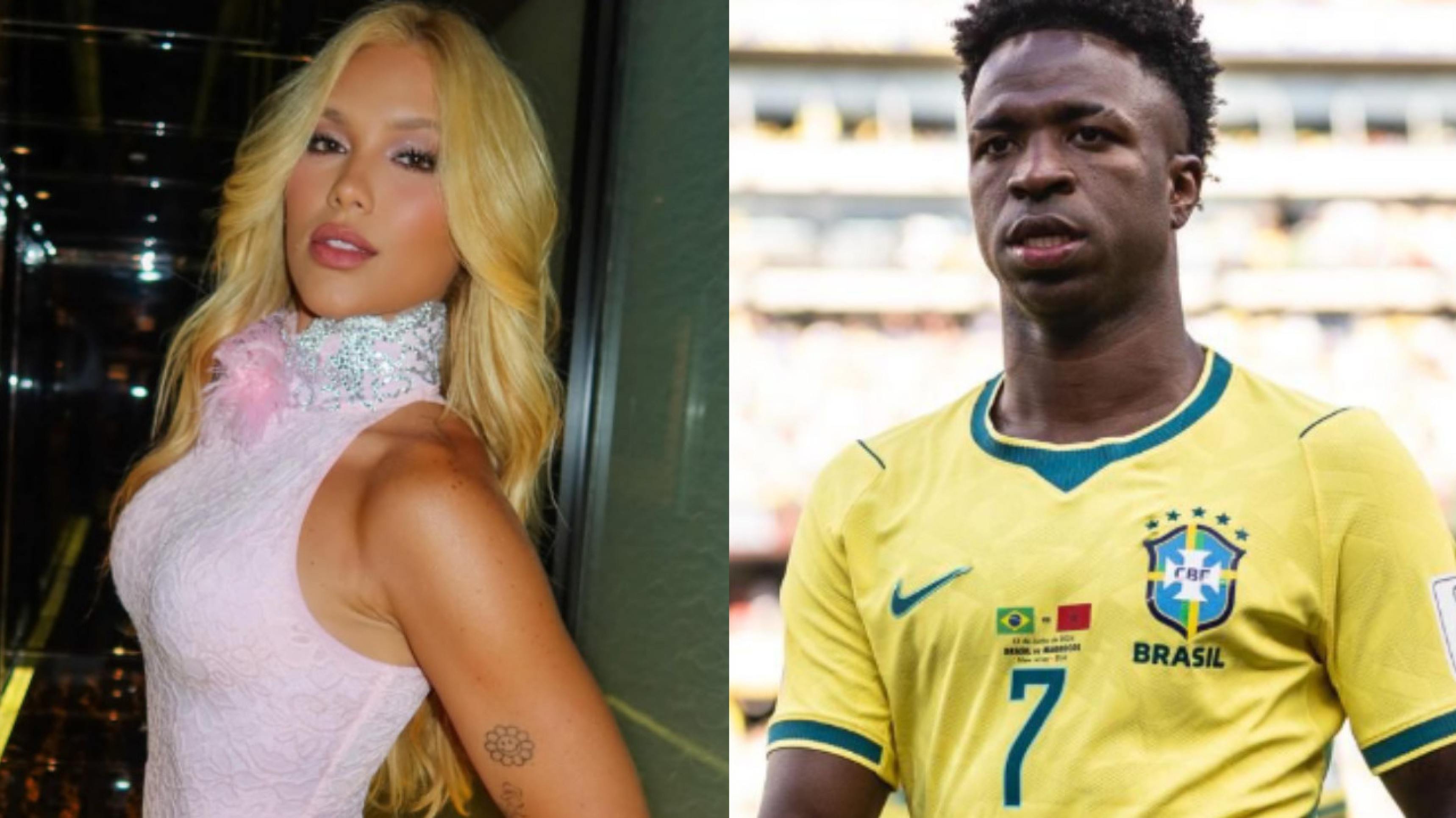 Vini Jr. é filmado por Virginia e gesto do atleta chama atenção