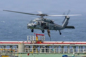 Ação norte-americana no Oriente Médio - (crédito: AFP PHOTO / NAVCENT PUBLIC AFFAIRS / US MARINE CORPS) Ação norte-americana no Oriente Médio - (crédito: AFP PHOTO / NAVCENT PUBLIC AFFAIRS / US MARINE CORPS)