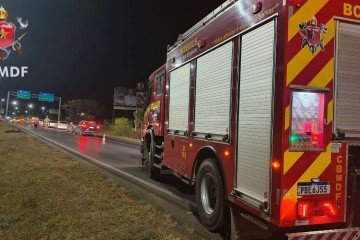 Homem perde a vida após ser atropelado na BR 020 - (crédito: CBMDF) Homem perde a vida após ser atropelado na BR 020 - (crédito: CBMDF)