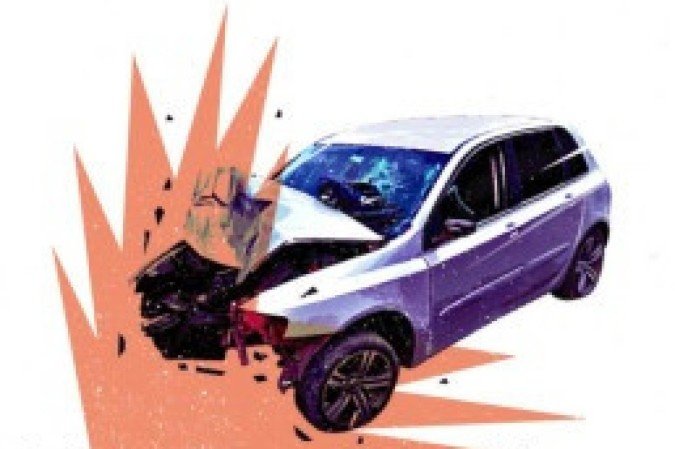 Carro bateu contra uma carreta em Samambaia - (crédito: Arte) Carro bateu contra uma carreta em Samambaia - (crédito: Arte)