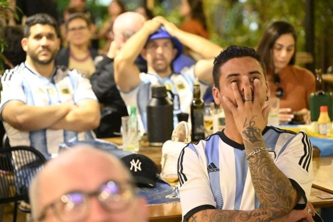 Torcida lamenta derrota da Argentina - (crédito: Carlos Vieira/CB/D.A.Press) Torcida lamenta derrota da Argentina - (crédito: Carlos Vieira/CB/D.A.Press)