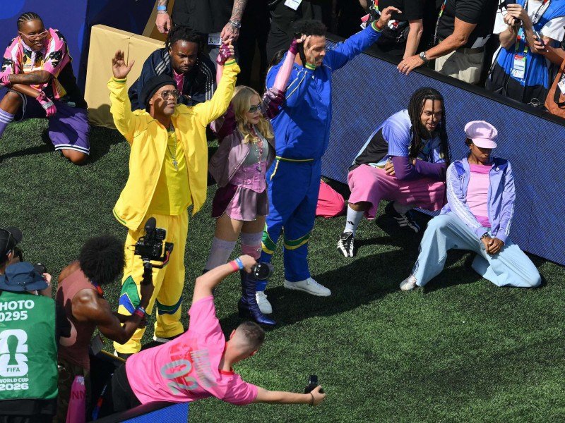 Trecho do show do intervalo da final da Copa 2026 -  (crédito:  AFP)