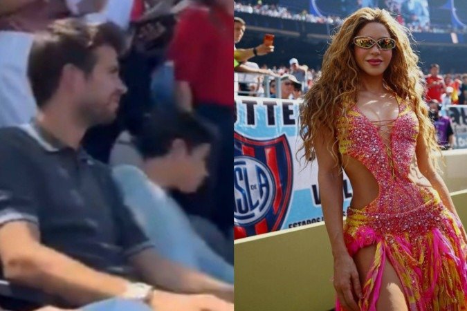 Na plateia, Piqué evita olhar para Shakira durante show da final da Copa - (crédito: Reprodução/Instagram) Na plateia, Piqué evita olhar para Shakira durante show da final da Copa - (crédito: Reprodução/Instagram)