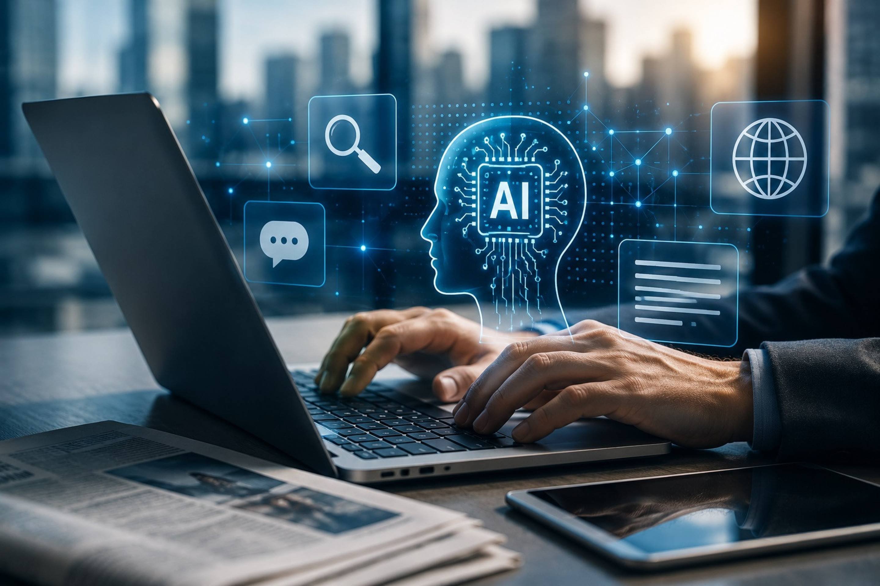 Corrida digital entra na era das respostas da IA, aponta estudo compilado da Gluz Digital