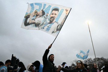 Messi falta as celebrações de boas vindas de volta a Argentina - (crédito: AFP) Messi falta as celebrações de boas vindas de volta a Argentina - (crédito: AFP)