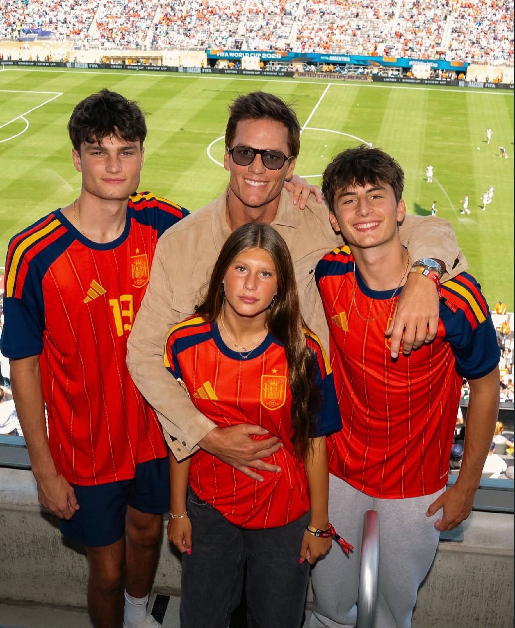 Tom Brady e os filhos 