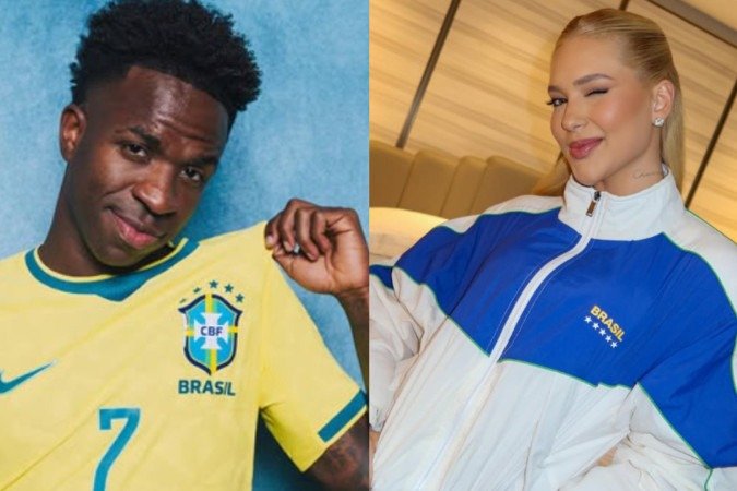 Vini Jr. e Virginia são flagrados aos beijos em momento de pegação na praia - (crédito: Reprodução/Instagram) Vini Jr. e Virginia são flagrados aos beijos em momento de pegação na praia - (crédito: Reprodução/Instagram)