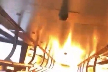Explosão nas linhas da Trivia Trens na manhã desta quinta-feira (23/7) -  (crédito: reprodução/x)
