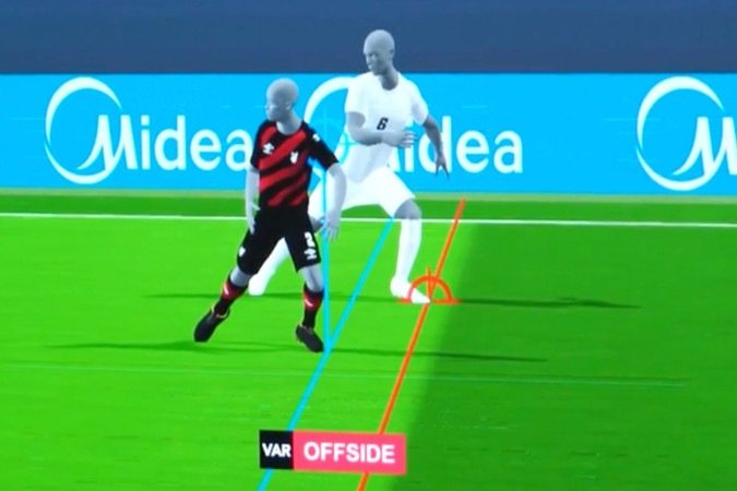 Teste do impedimento semiautom&aacute;tico na Arena da Baixada