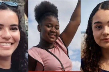 Da esquerda para a direita, Gabriele da Silva, Maria de Fátima e Alice Dias, jovens desaparecidas na França -  (crédito: Reprodução/ Redes Sociais )