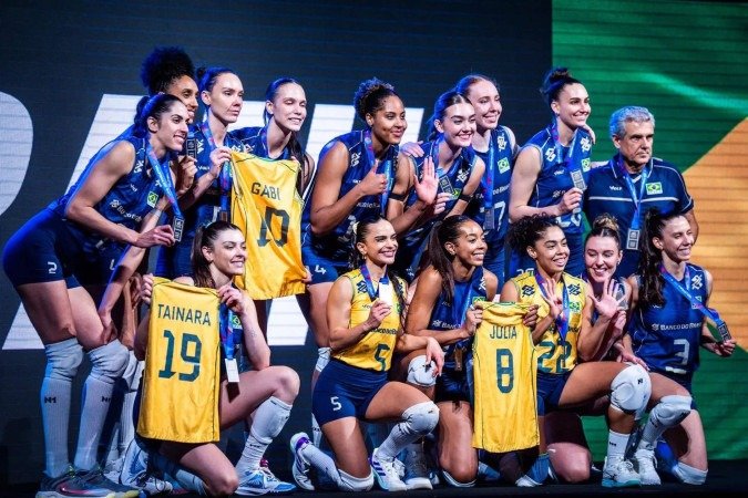 Brasil encerra sua trajetória na competição com a medalha de prata após uma final de alto nível - (crédito: Divulgação/CBV) Brasil encerra sua trajetória na competição com a medalha de prata após uma final de alto nível - (crédito: Divulgação/CBV)