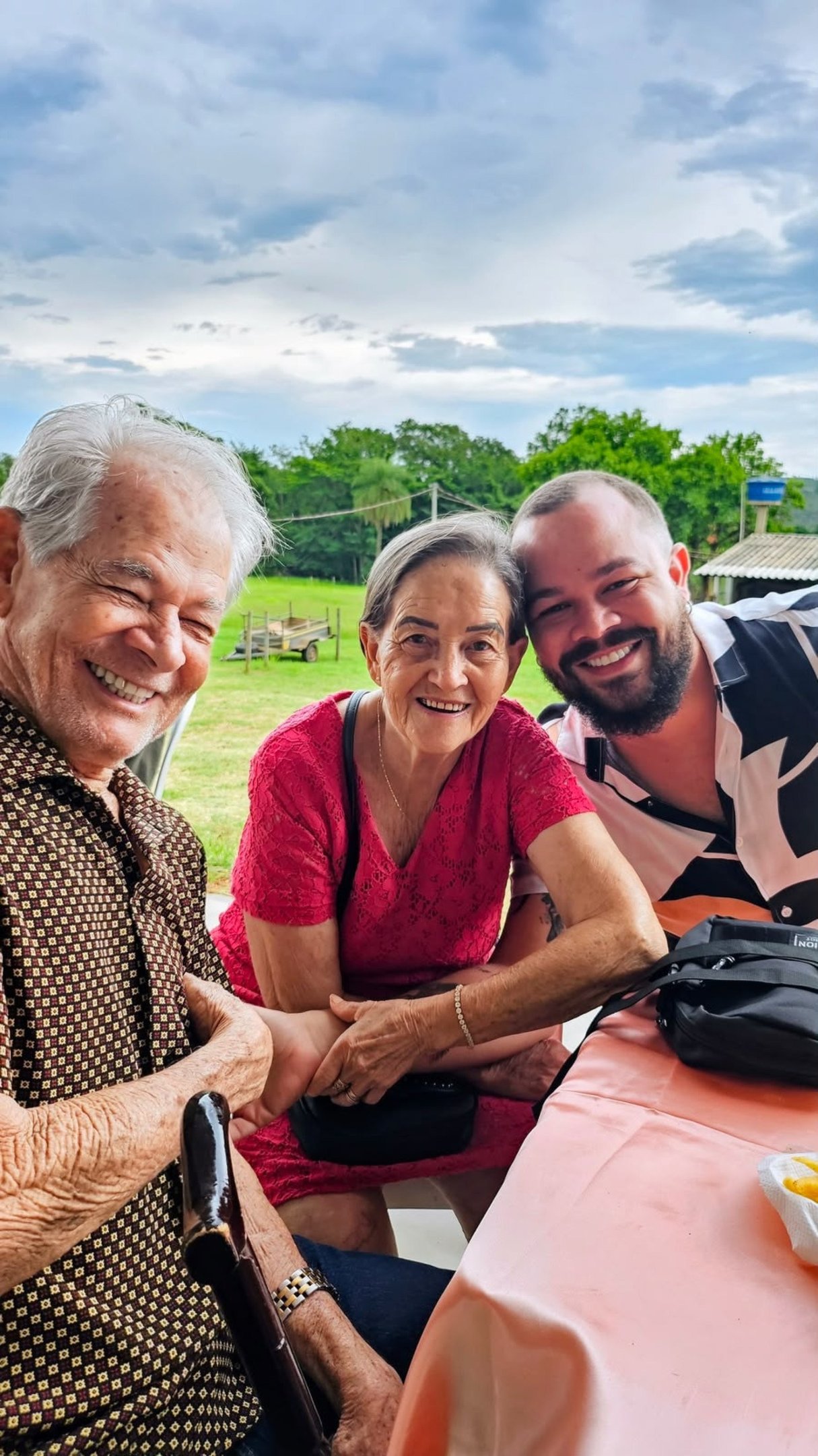 Raimundo Pedro Cristiano,  Lourdes Maria Cristiano e Sandney Cristiano Costa