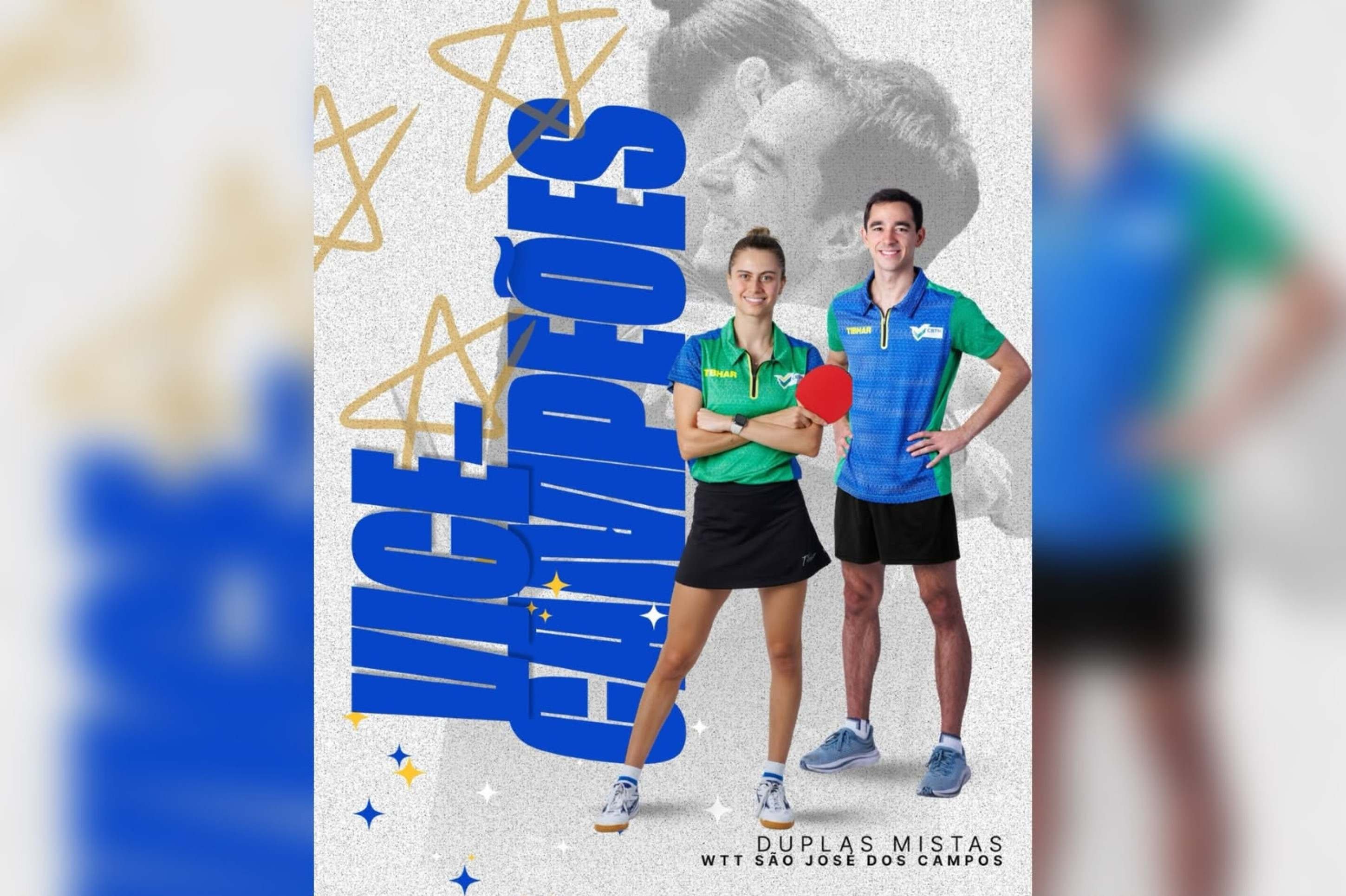 Hugo Calderano e Bruna Takahashi ficam com o vice nas duplas mistas em São José dos Campos