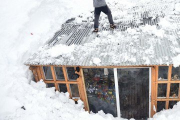 Tempestade de neve entre Argentina e Chile -  (crédito: Andres LARROVERE / AFP)