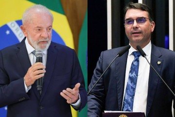 Na simulação do 2º turno mais provável, Lula manteve os mesmos 47% da rodada anterior, e
Flávio oscilou de 44% para 43%.  -  (crédito:  Fabio Rodrigues Pozzebom/Agência Brasil/Jefferson Rudy/Agência Senado)