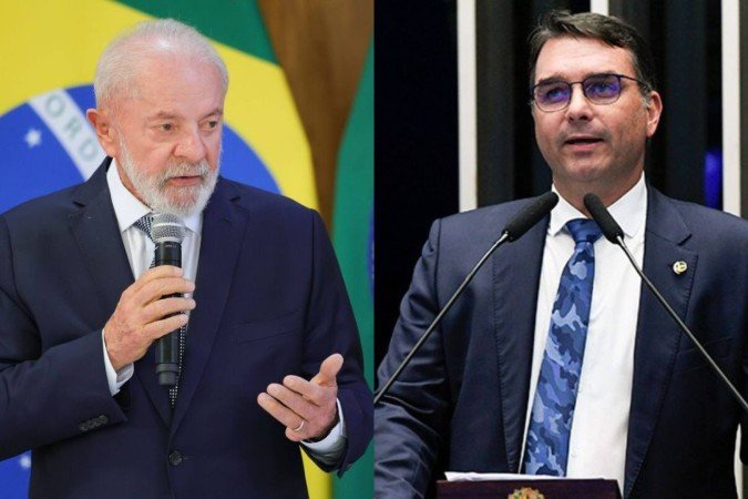 Na simulação do 2º turno mais provável, Lula manteve os mesmos 47% da rodada anterior, e Flávio oscilou de 44% para 43%. - (crédito: Fabio Rodrigues Pozzebom/Agência Brasil/Jefferson Rudy/Agência Senado)