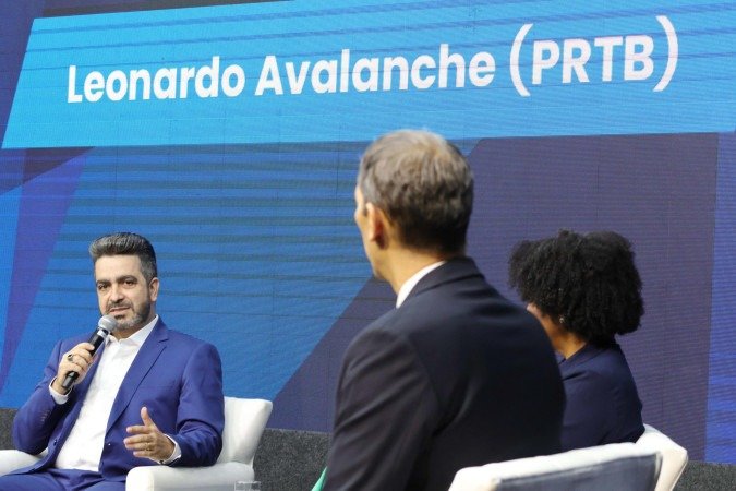  28/07/2026 Davi Pereira/CB/D.A Press Leonardo Avalanche(PRTB) esteve presente na sabatina promovida pelo Correio Braziliense.
    