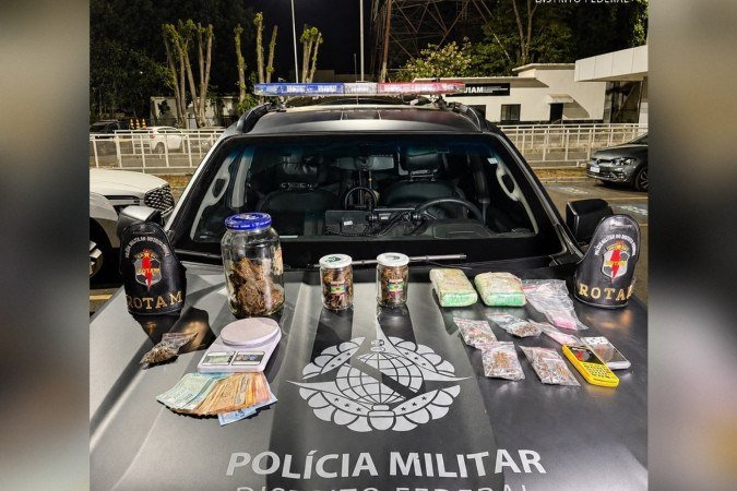 Os suspeitos foram encaminhados à 23ª DP - (crédito: Reprodução/PMDF) Os suspeitos foram encaminhados à 23ª DP - (crédito: Reprodução/PMDF)