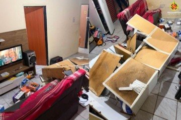 O padrasto do autor foi encontrado com lesões graves e cortes no rosto -  (crédito: PMDF/Divulgação)