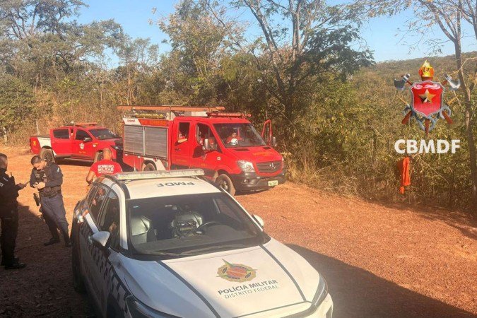 O Corpo de Bombeiros do DF atendeu a ocorrência às 14h - (crédito: Divulgação/CBMDF) O Corpo de Bombeiros do DF atendeu a ocorrência às 14h - (crédito: Divulgação/CBMDF)