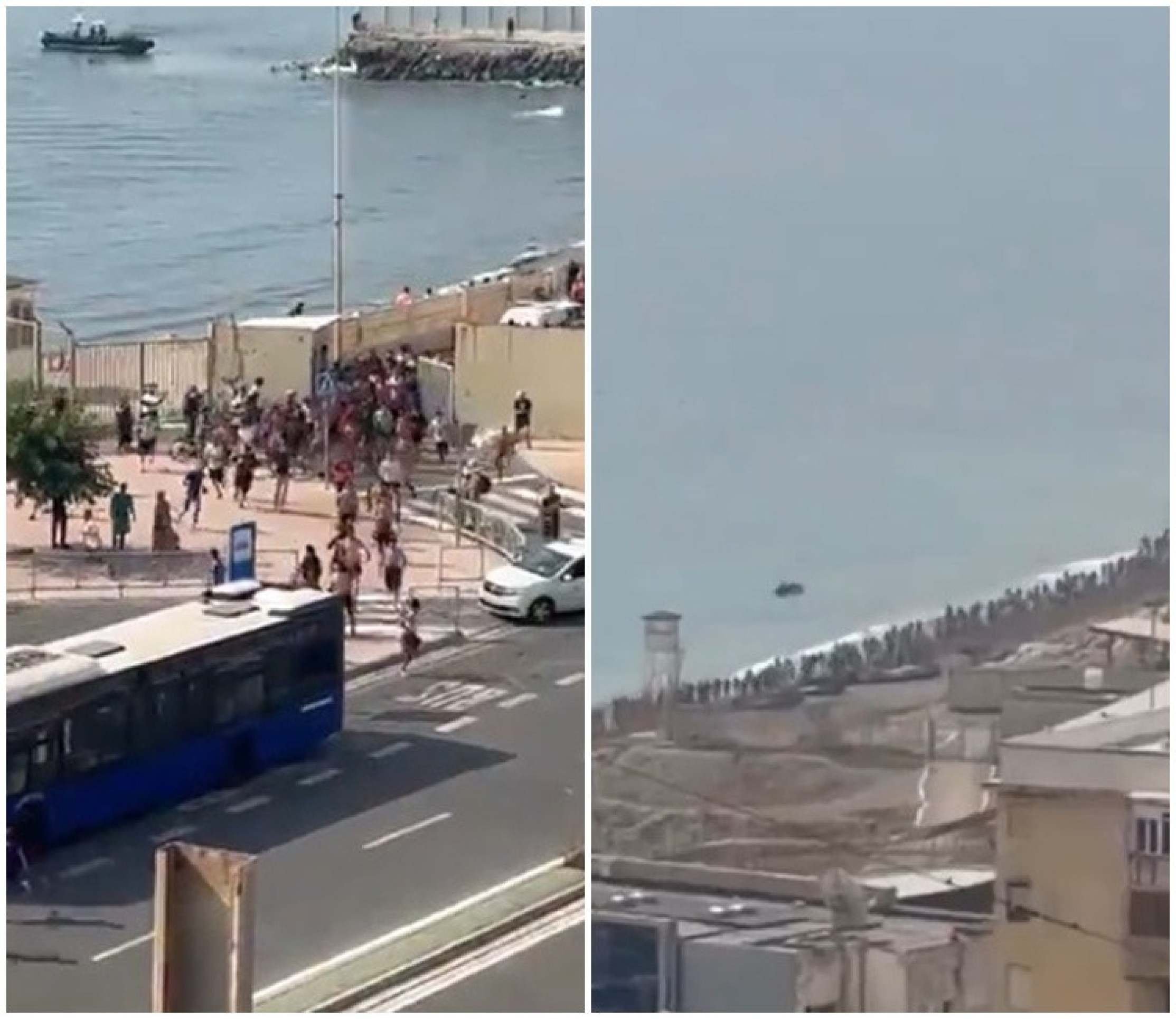 Vídeo: centenas de imigrantes marroquinos chegam à Espanha