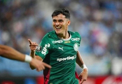 Sosa em ação com camisa do Palmeiras na temporada -  (crédito: Foto: Divulgação / Conmebol) -Sosa em ação com camisa do Palmeiras na temporada -  (crédito: Foto: Divulgação / Conmebol)