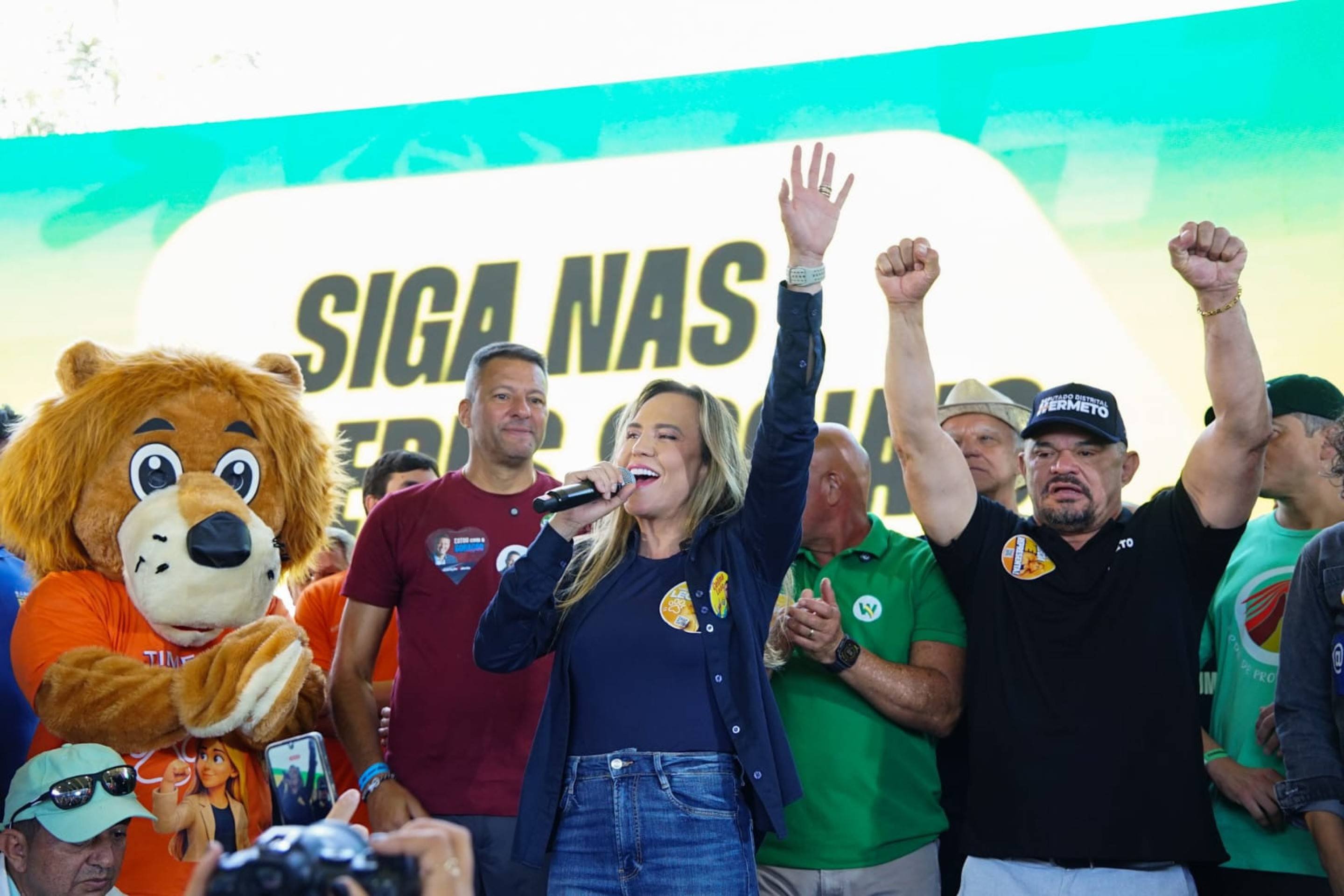 Celina Le&atilde;o durante conven&ccedil;&atilde;o partid&aacute;ria do MDB-DF