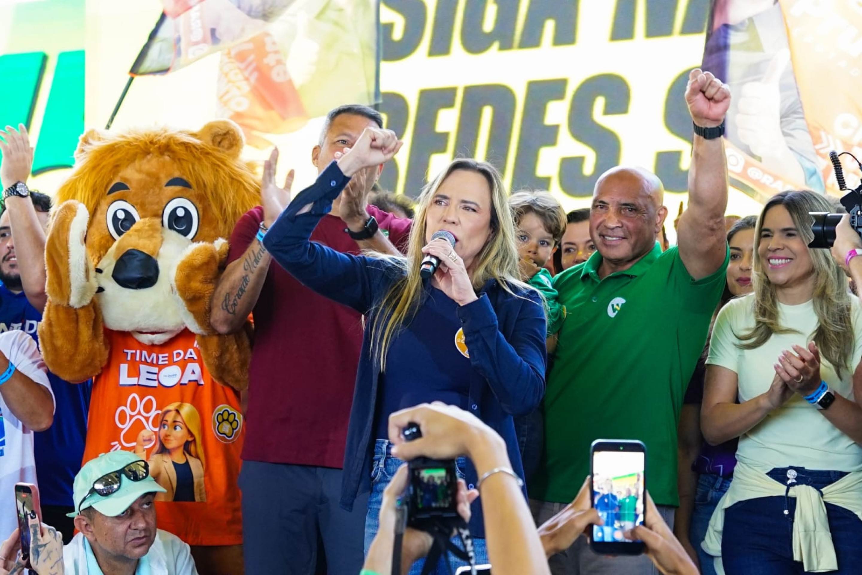 Celina Le&atilde;o durante conven&ccedil;&atilde;o partid&aacute;ria do MDB-DF