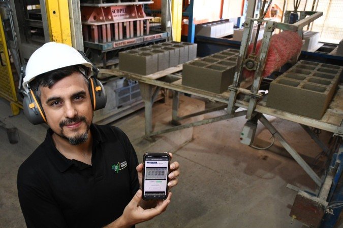  S&oacute;cio da Pr&eacute;-moldados Brasil, Marcelo Leite fundou uma startup para reduzir desperd&iacute;cio de insumos, garantindo uma economia di&aacute;ria de R$ 1.800
 -  (crédito:  Marcelo Ferreira/CB/D.A Press)