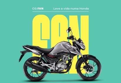 A Honda CG 160, l&iacute;der de vendas no segmento de motos city, &eacute; apresentada em sua vers&atilde;o Fan, dominando o mercado nacional -  (crédito: Honda) -A Honda CG 160, l&iacute;der de vendas no segmento de motos city, &eacute; apresentada em sua vers&atilde;o Fan, dominando o mercado nacional -  (crédito: Honda)