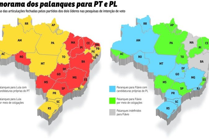 Mapa Brasil Palanques
