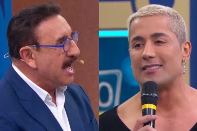 Ratinho chama cantor de 'veado' e gera climão em entrevista ao vivo - (crédito: Reprodução/SBT) Ratinho chama cantor de 'veado' e gera climão em entrevista ao vivo - (crédito: Reprodução/SBT)