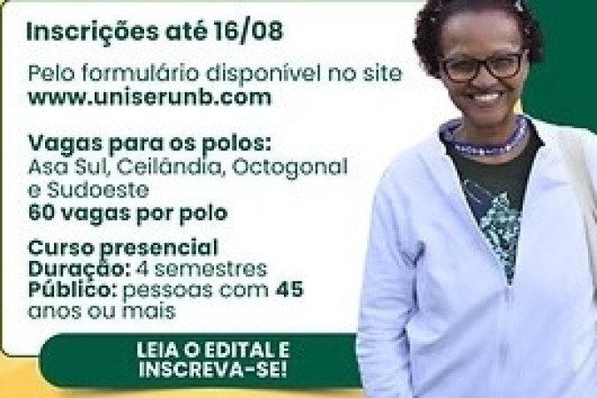 UnB oferece curso gratuito sobre envelhecimento para maiores de 45 anos