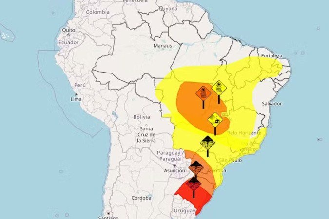 Sul e Sudeste sob alerta: veja como fica o tempo com o ciclone bomba