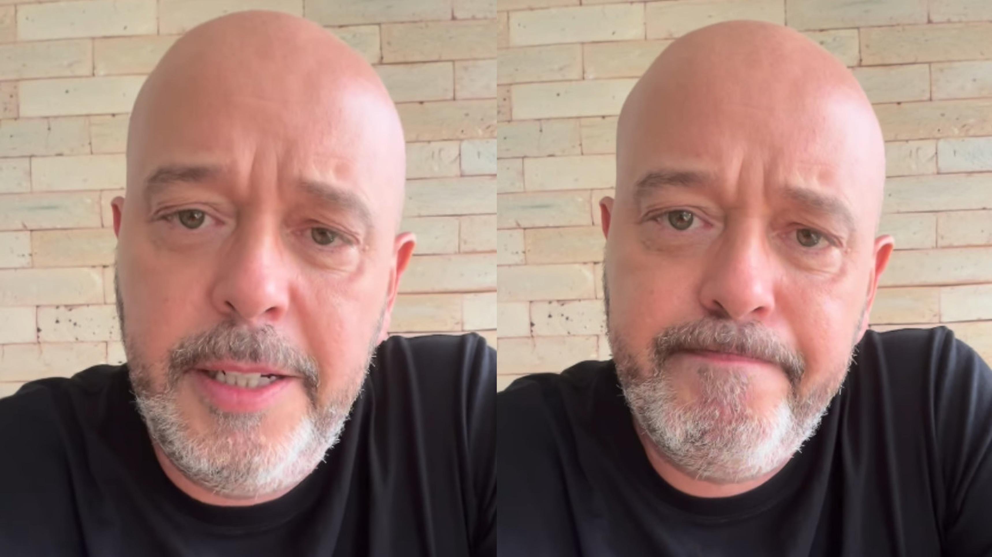 Alex Escobar desabafa sobre retirada de tumor após passar mal ao vivo