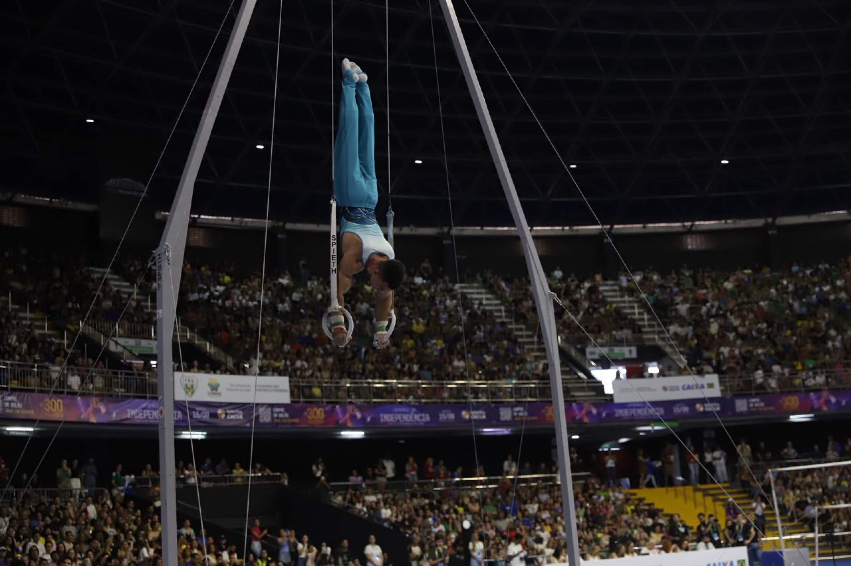 Grande nome da gin&aacute;stica brasileira e mundial, Caio Souza foi destaque no Nilson Nelson
