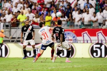 Bahia x Vasco empatam em 0 x 0 no jogo com 4 gols anulados e estacionam na tabela - (crédito: Letícia Martins/EC Bahia) Bahia x Vasco empatam em 0 x 0 no jogo com 4 gols anulados e estacionam na tabela - (crédito: Letícia Martins/EC Bahia)