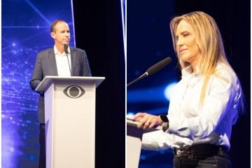 Eleições 2026: Celina Leão e Ricardo Cappelli durante debate na TV Band -  (crédito: Mariana Campos/CB/D.A Press)