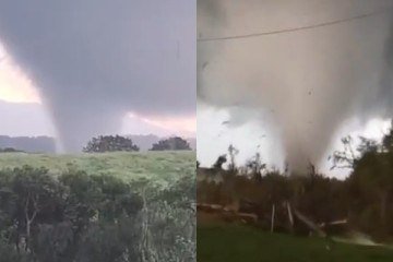 Tornado atinge Paraná e deixa desalojados; veja vídeos - Reprodução/Redes sociais 